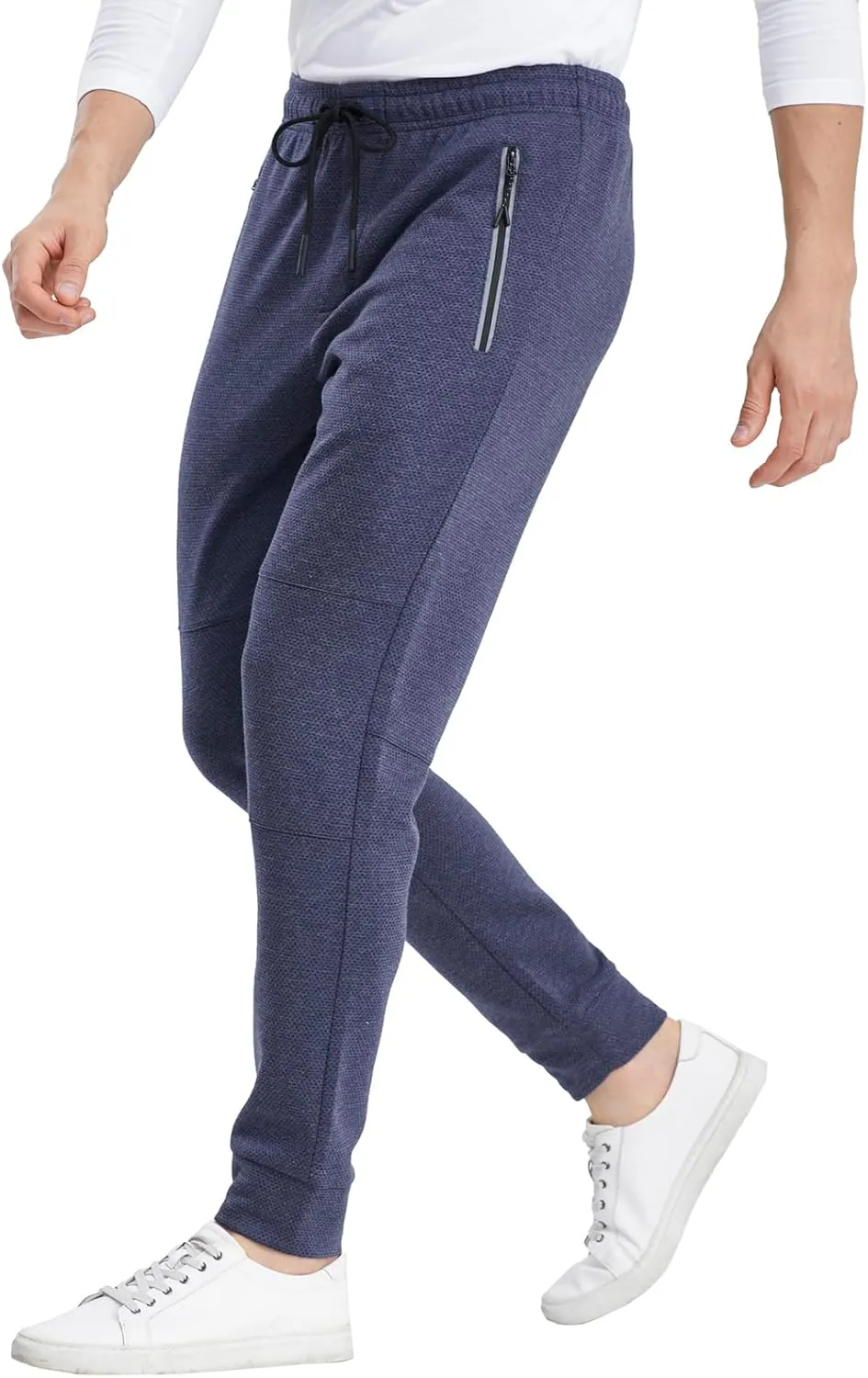 1 Pack/2 Pack Mens Jogger Gym Sweatpants, Athletic Jogger Workout Pants for Men,Running Track Pants with Zipper Pockets