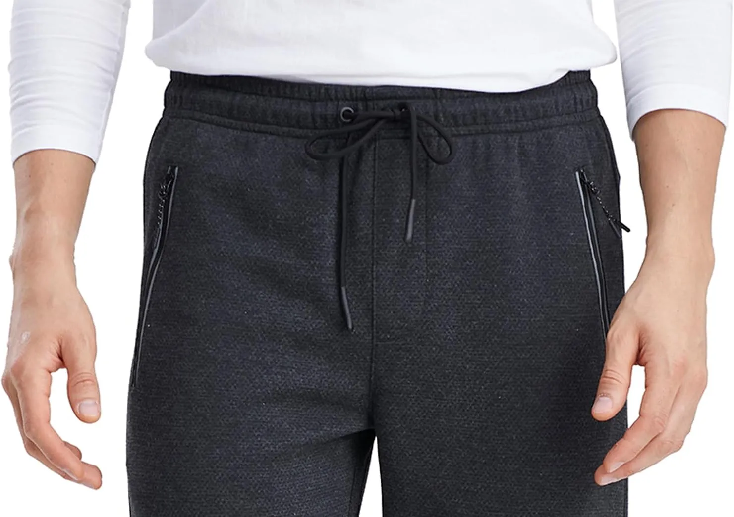 1 Pack/2 Pack Mens Jogger Gym Sweatpants, Athletic Jogger Workout Pants for Men,Running Track Pants with Zipper Pockets
