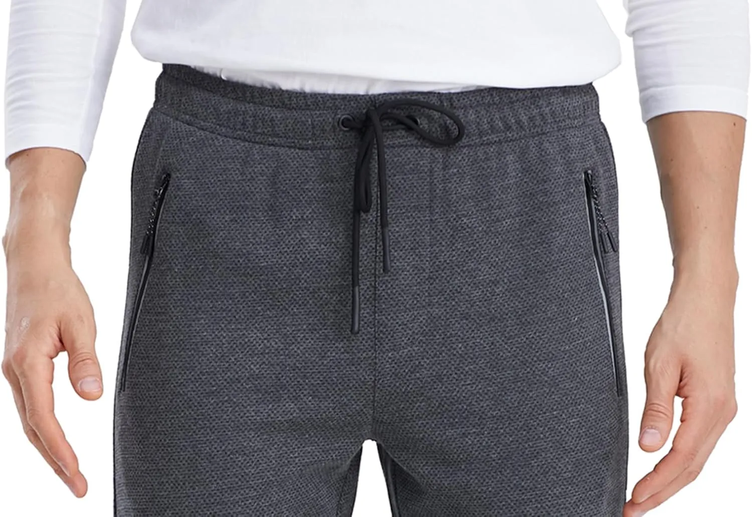 1 Pack/2 Pack Mens Jogger Gym Sweatpants, Athletic Jogger Workout Pants for Men,Running Track Pants with Zipper Pockets