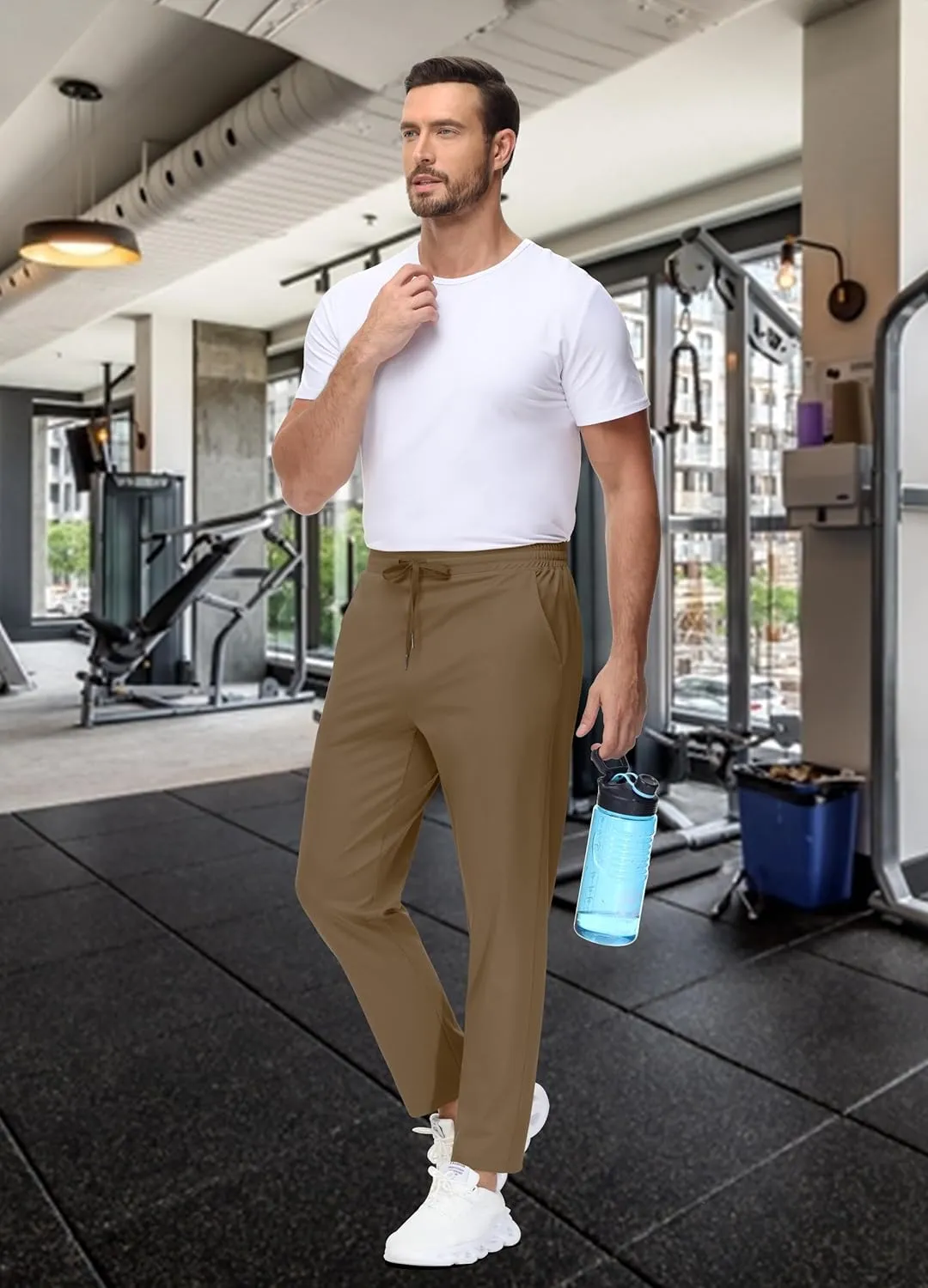 29"/34"/36" Inseam Men's Sweatpants with Zipper Pockets Men Joggers Running Workout Athletic Gym Track Tall Pants