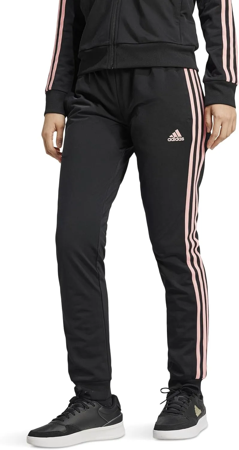 adidas Women's Essentials Warm-up Slim Tapered 3-Stripes Track Pants
