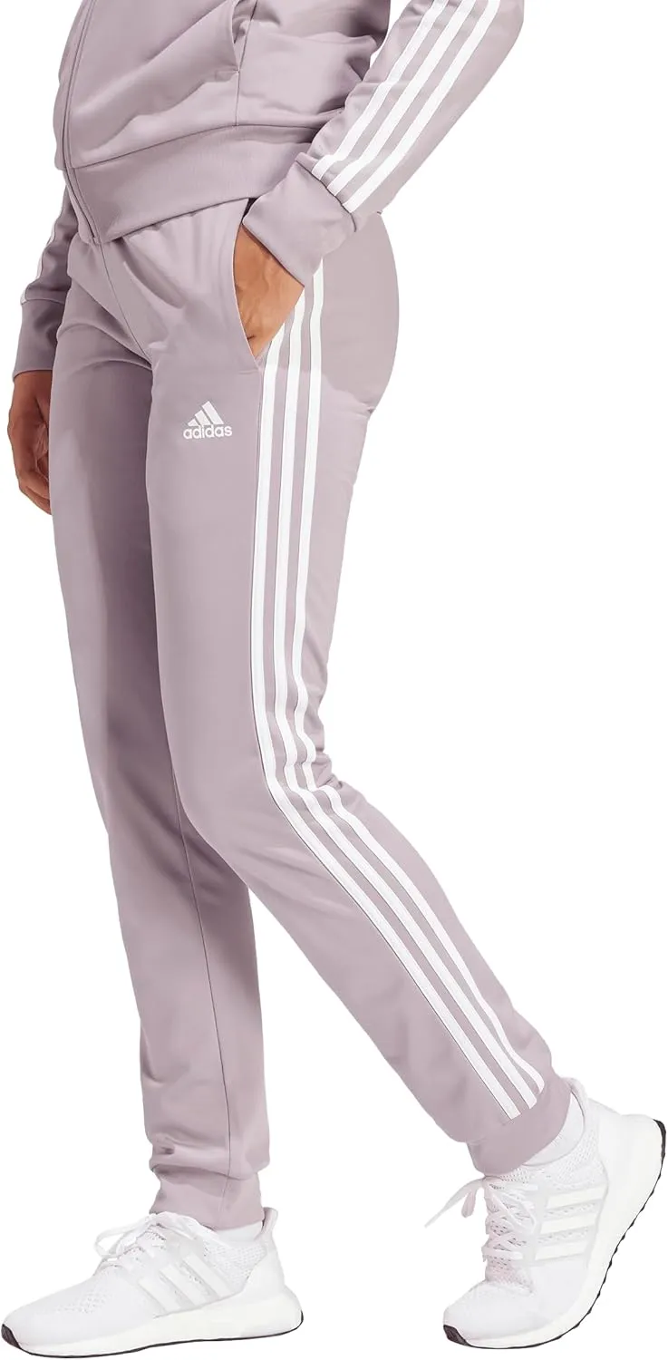 adidas Women's Essentials Warm-up Slim Tapered 3-Stripes Track Pants