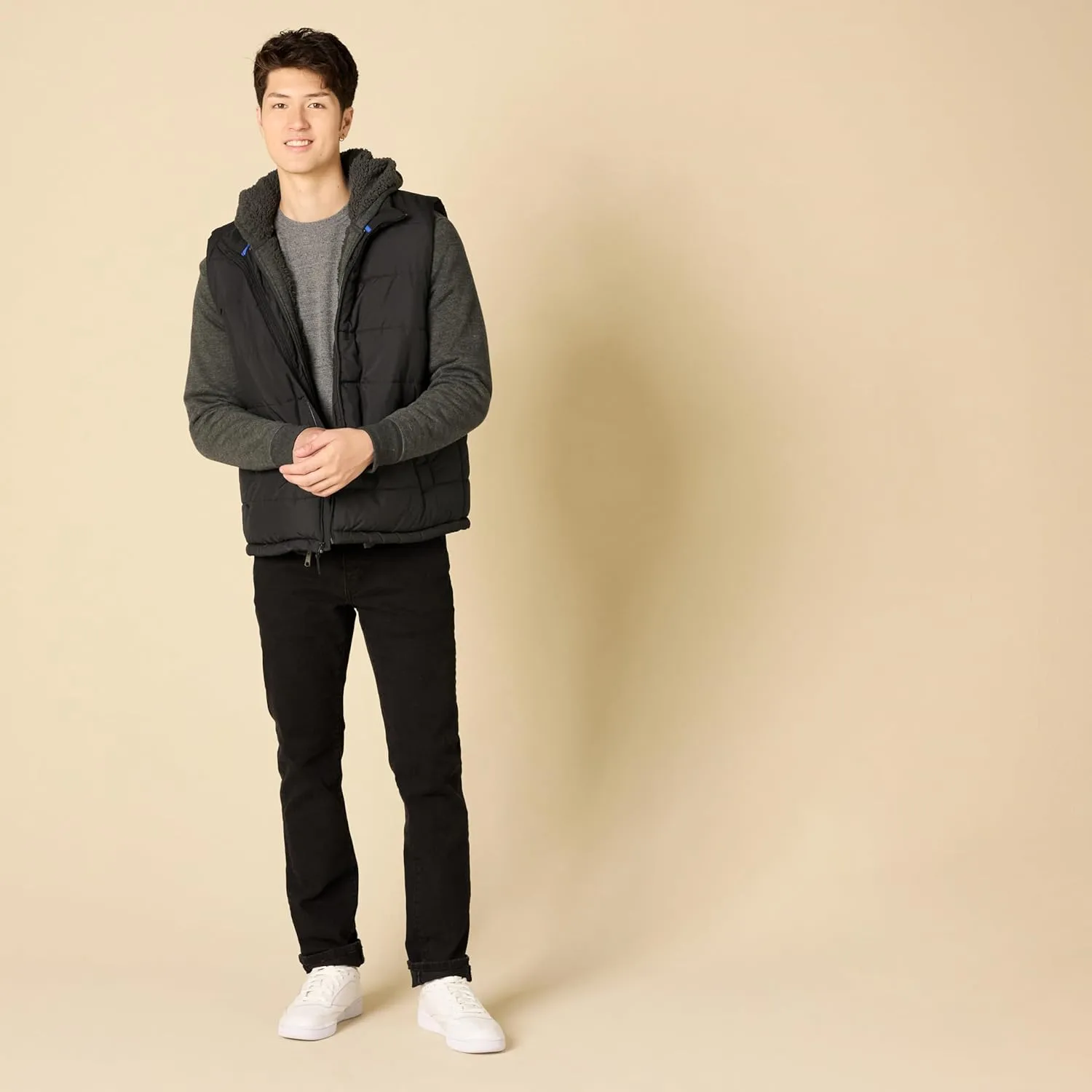 Amazon Essentials Hoodie For Men, Sherpa-Lined Full-Zip Fleece Sweatshirt