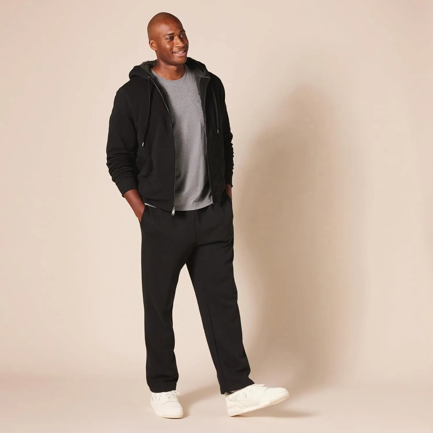 Amazon Essentials Hoodie For Men, Sherpa-Lined Full-Zip Fleece Sweatshirt