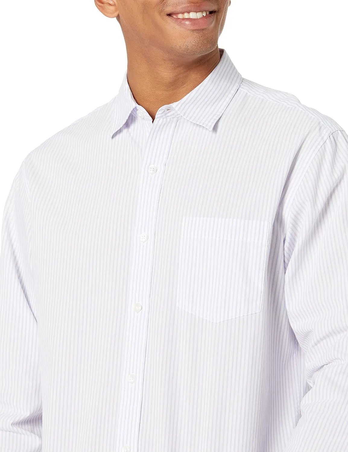 Amazon Essentials Men's Regular-Fit Long-Sleeve Casual Poplin Shirt