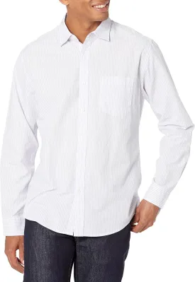 Amazon Essentials Men's Regular-Fit Long-Sleeve Casual Poplin Shirt