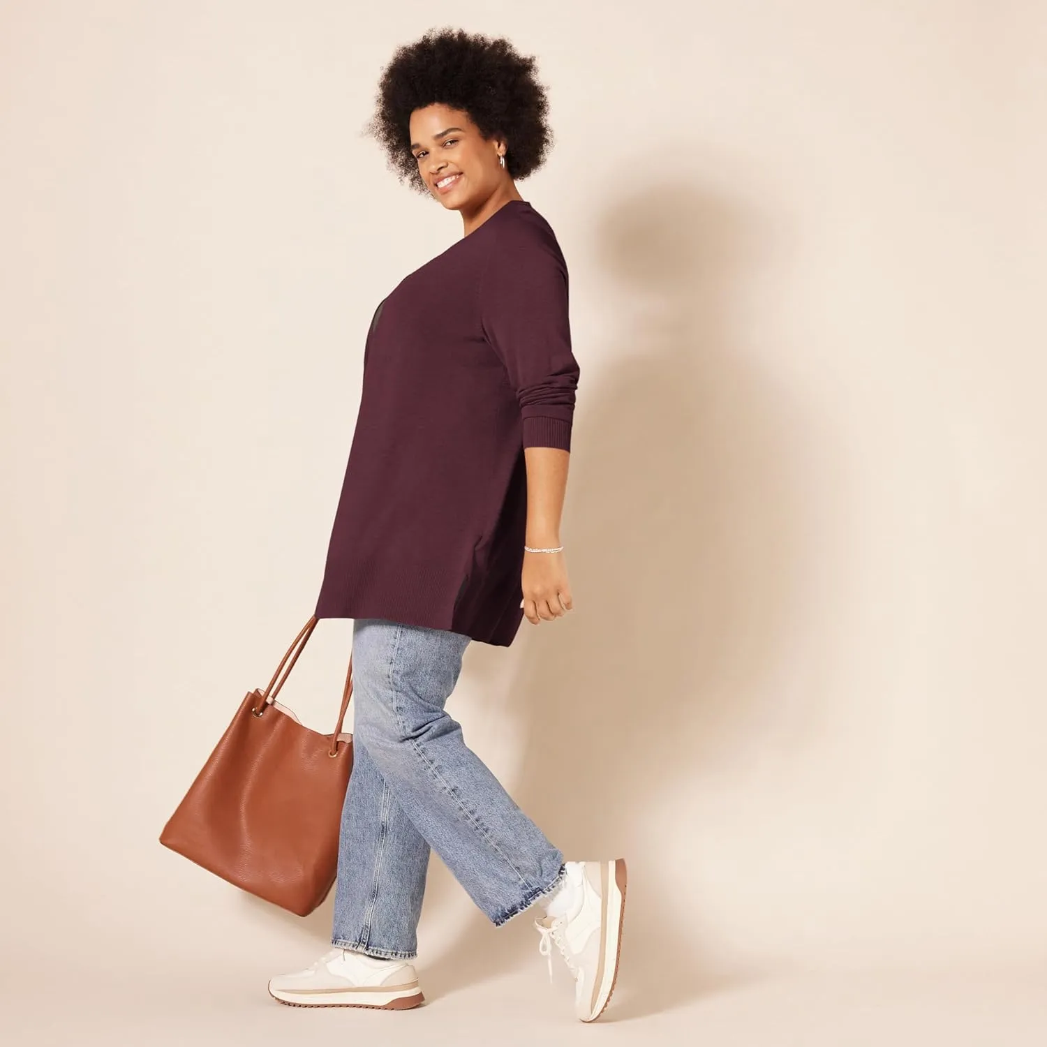 Amazon Essentials Women's Lightweight Open-Front Cardigan Sweater (Available in Plus Size)