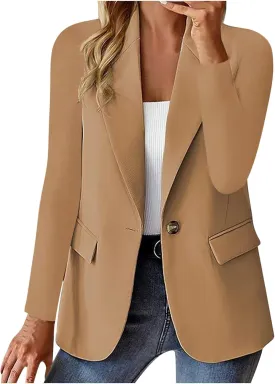 Blazers for Women Business Casual Jackets Long Sleeve Open Front Cardigan Work Suit 2024 Trendy Blazer with Pockets