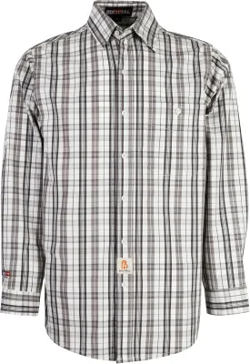 BOCOMAL FR Shirts Plaid 4.5oz Lightweight for Summer Flame Resistant Men's Fire Retardant Shirt-CAT1