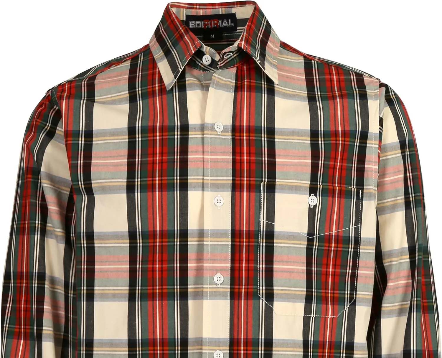 BOCOMAL FR Shirts Plaid 4.5oz Lightweight for Summer Flame Resistant Men's Fire Retardant Shirt-CAT1