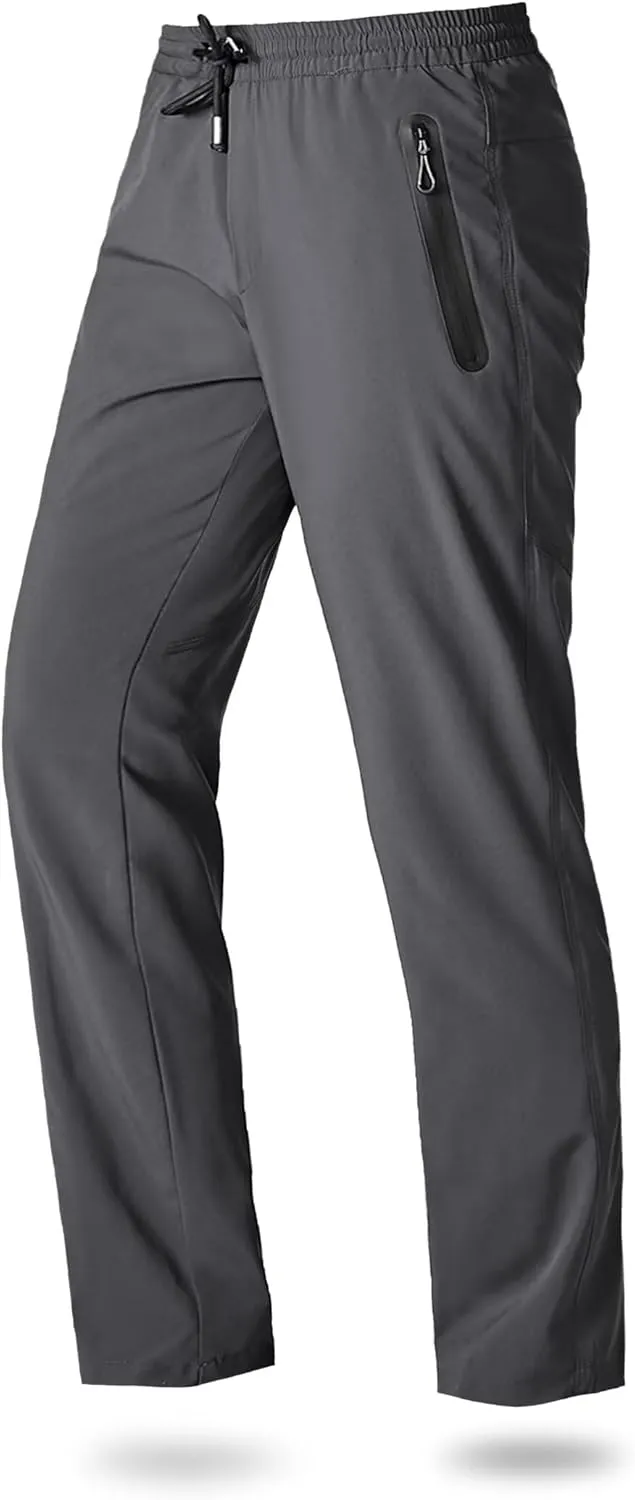Boladeci Men's Joggers Lightweight Quick Dry Casual Athletic Hiking Pants Sweatpants with Pockets Elastic Waist