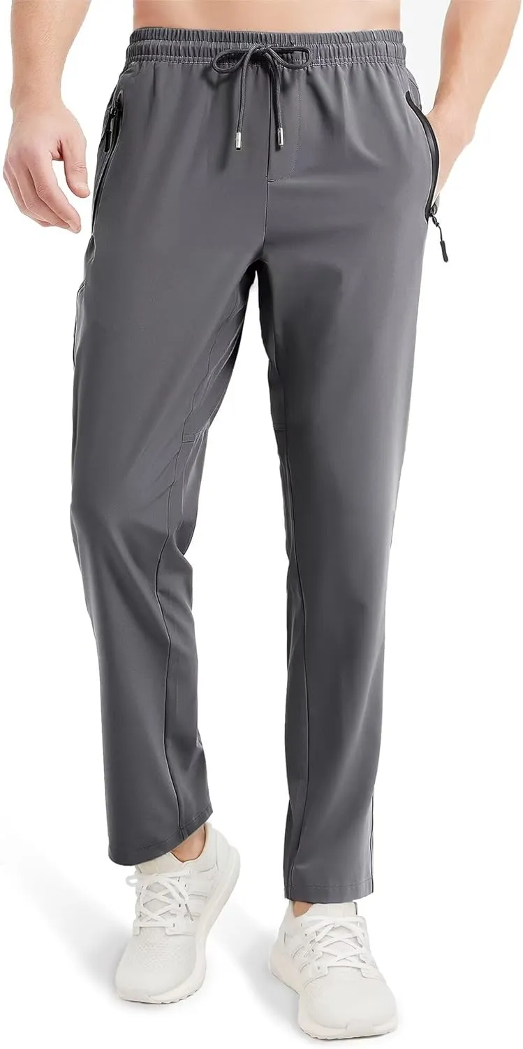 Boladeci Men's Joggers Lightweight Quick Dry Casual Athletic Hiking Pants Sweatpants with Pockets Elastic Waist