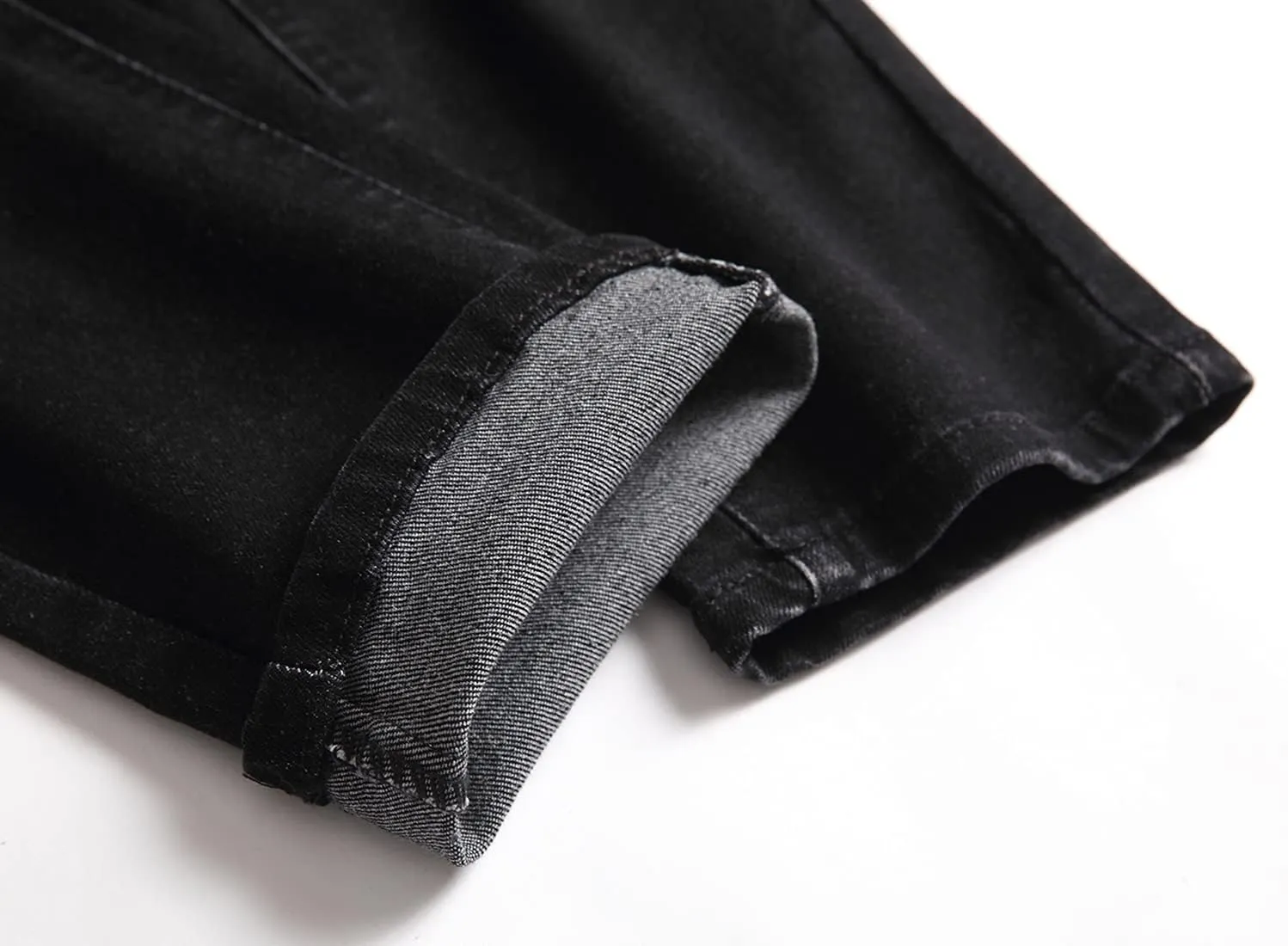 Boy's Skinny Fit Ripped Destroyed Distressed Stretch Slim Jeans Pants
