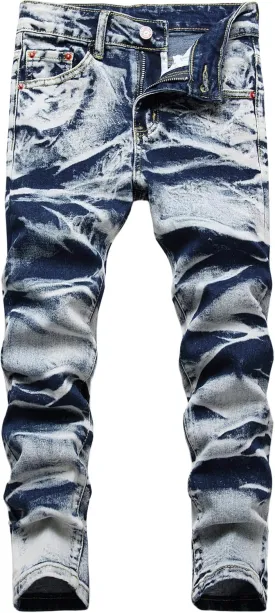 Boy's Skinny Fit Stretch Fashion Jeans Pants