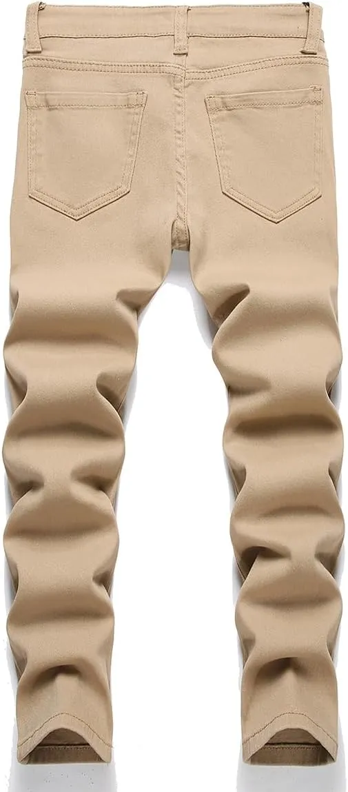 Boy's Skinny Fit Stretch Fashion Jeans Pants