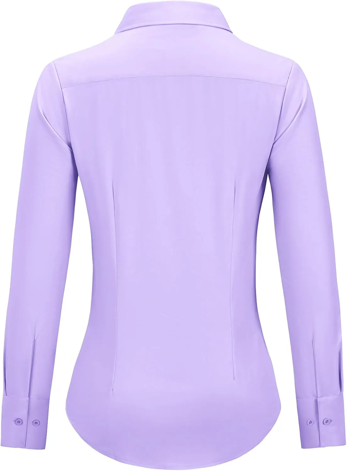 Button Down Shirts for Women Long Sleeve Dress Shirts Slim Fit Wrinkle Free Collared Blouse Work Office Blouse Tops