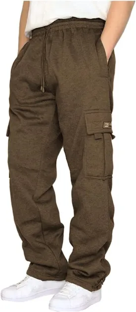 CEHT Men's Cargo Sweatpants Joggers Casual Pants with Pockets for Hiking Athletic Workout