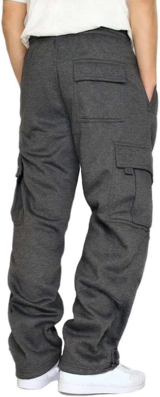 CEHT Men's Cargo Sweatpants Joggers Casual Pants with Pockets for Hiking Athletic Workout