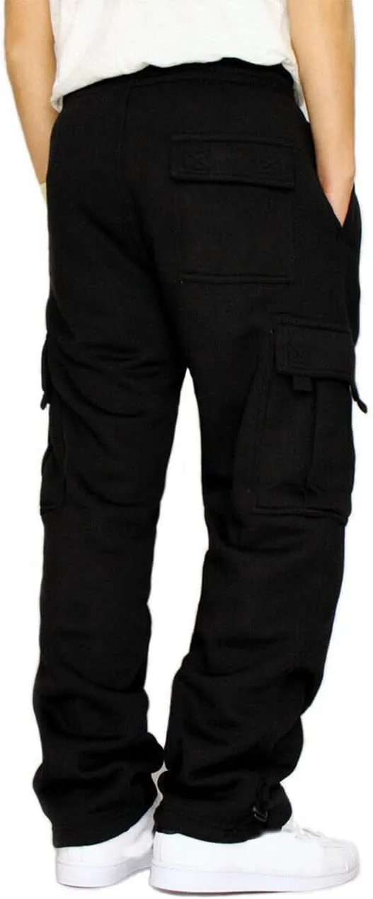 CEHT Men's Cargo Sweatpants Joggers Casual Pants with Pockets for Hiking Athletic Workout