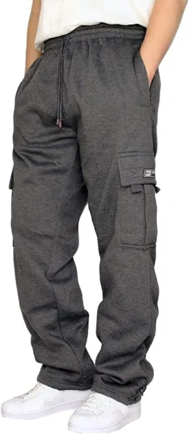 CEHT Men's Cargo Sweatpants Joggers Casual Pants with Pockets for Hiking Athletic Workout