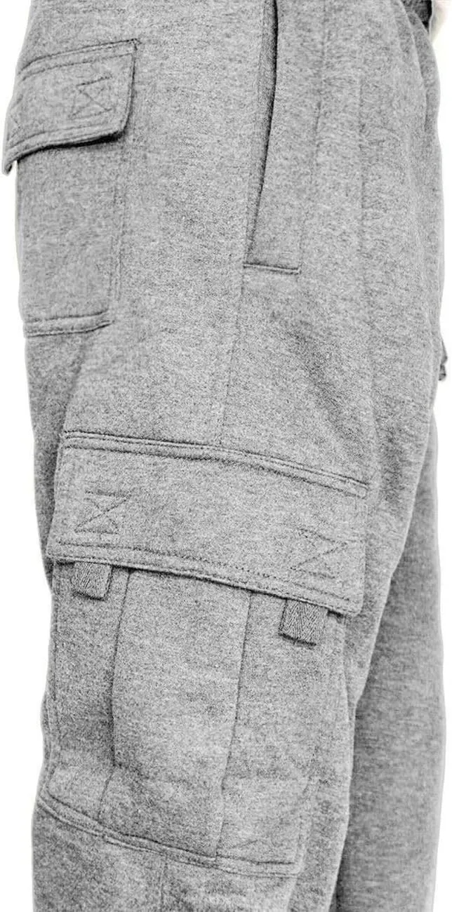 CEHT Men's Cargo Sweatpants Joggers Casual Pants with Pockets for Hiking Athletic Workout