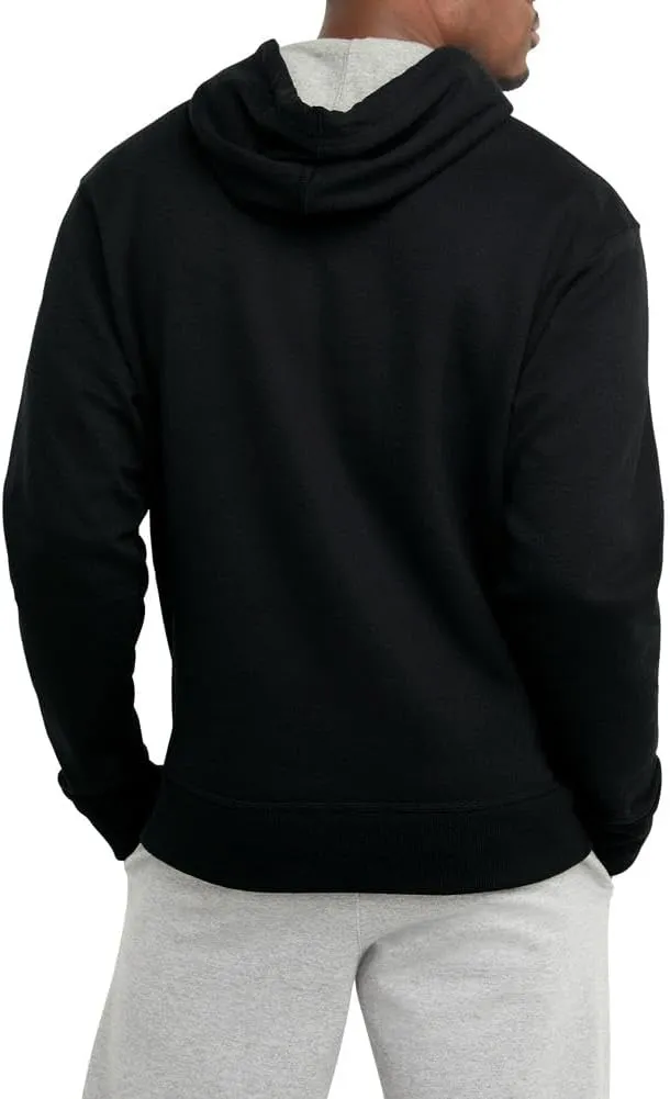 Champion Men's Powerblend Fleece Hoodie Sweatshirt with Script Logo (Regular and Big & Tall)