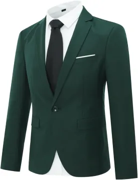 Cloudstyle Men's Suit Jacket One Button Slim Fit Sport Coat Business Daily Blazer