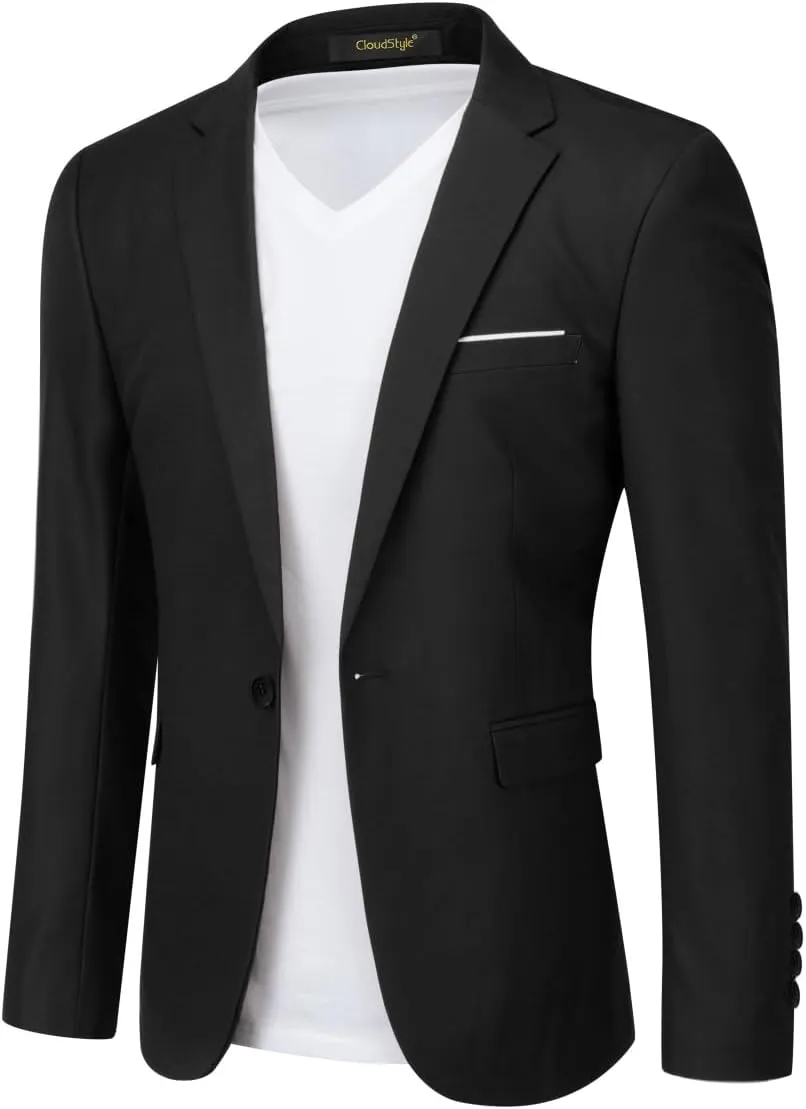 Cloudstyle Men's Suit Jacket One Button Slim Fit Sport Coat Business Daily Blazer