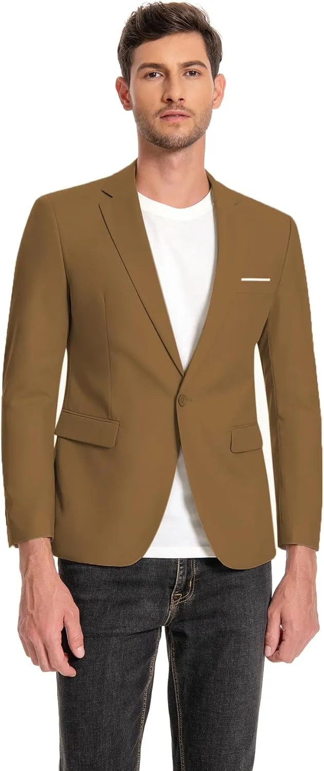 Cloudstyle Men's Suit Jacket One Button Slim Fit Sport Coat Business Daily Blazer