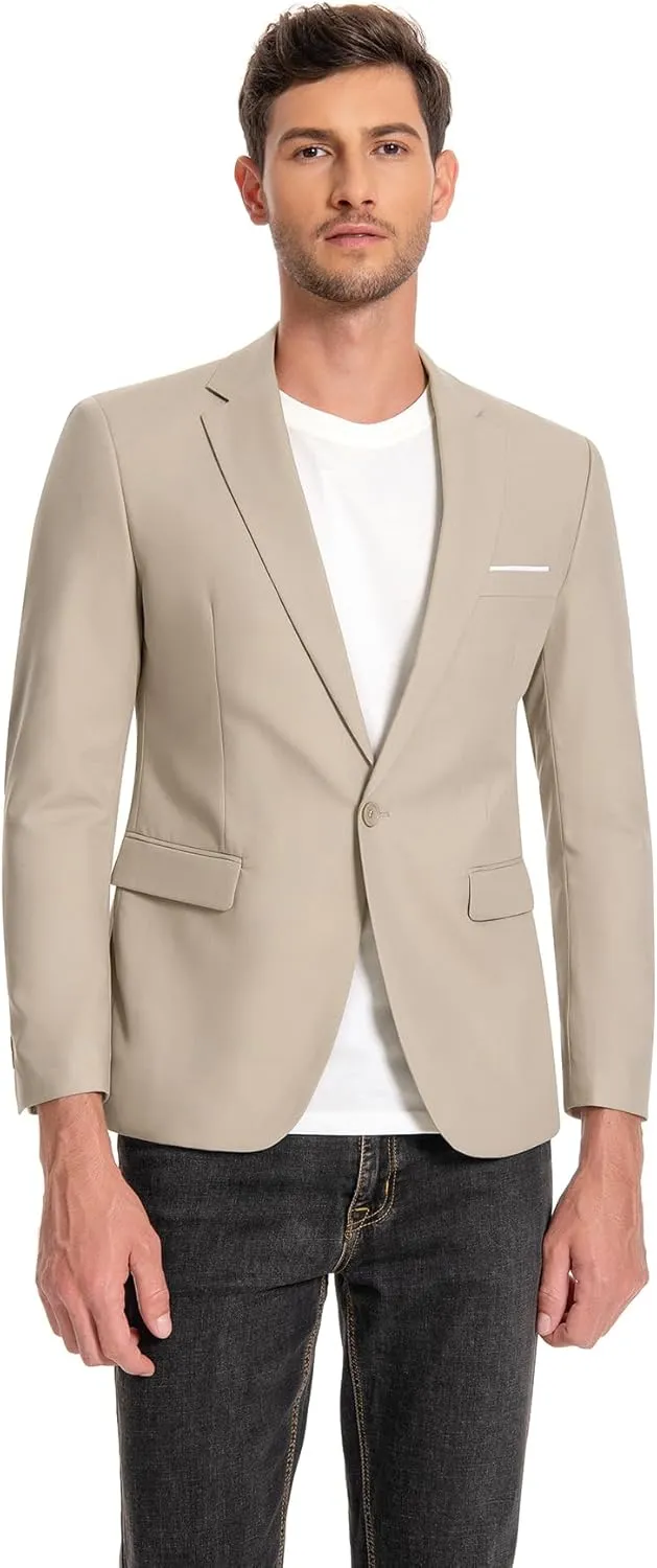 Cloudstyle Men's Suit Jacket One Button Slim Fit Sport Coat Business Daily Blazer