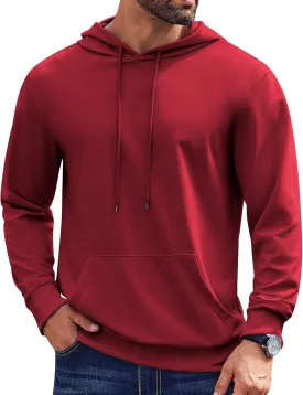 COOFANDY Mens Hoodies Pullover Long Sleeve Casual Fashion Sweatshirts Drawstring Gym Hooded Shirt with Kanga Pocket