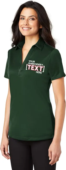 Custom Embroidered Shirts for Women - Add Your Text - Personalized Embroidery Polyester Polos