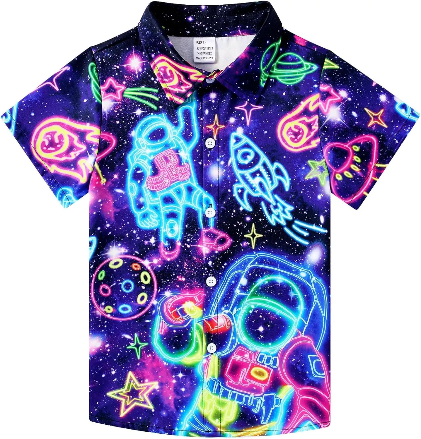 Enlifety Boys Girls Hawaii Shirt Cool Summer Casual Blouse Short Sleeve Button Down Tops Size 2-10T