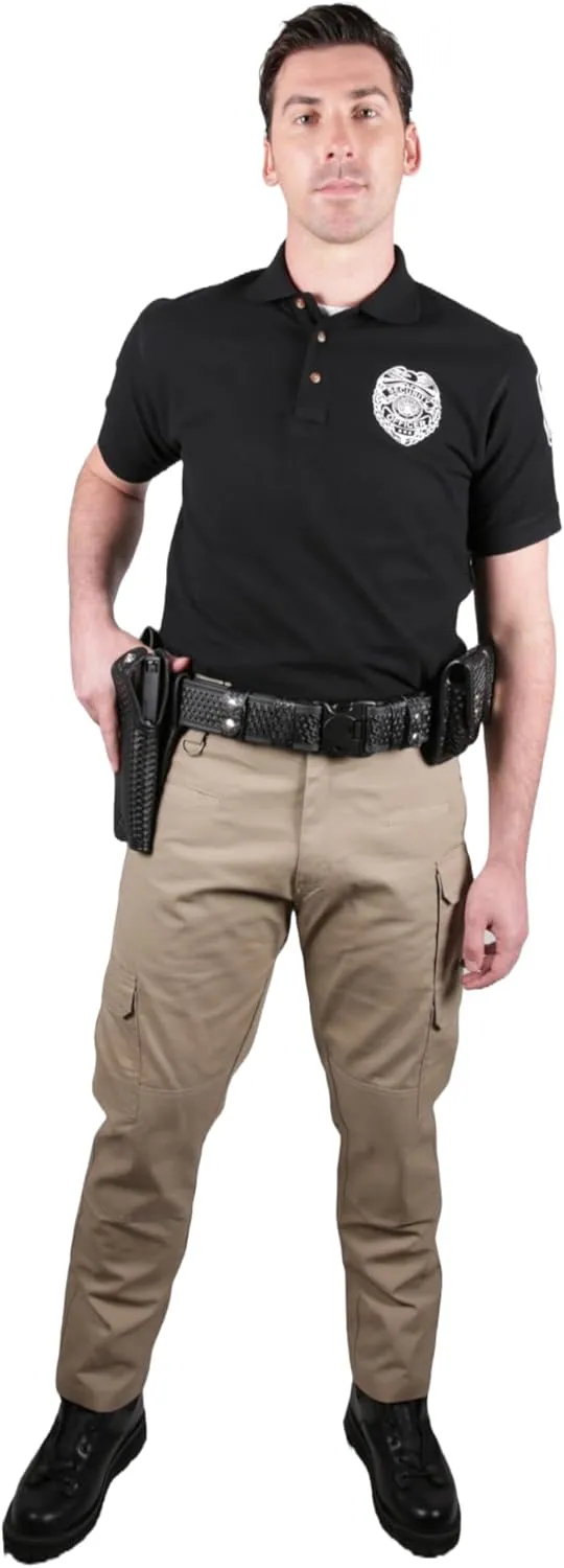 First Class Black Poly Cotton Security Polo Shirts