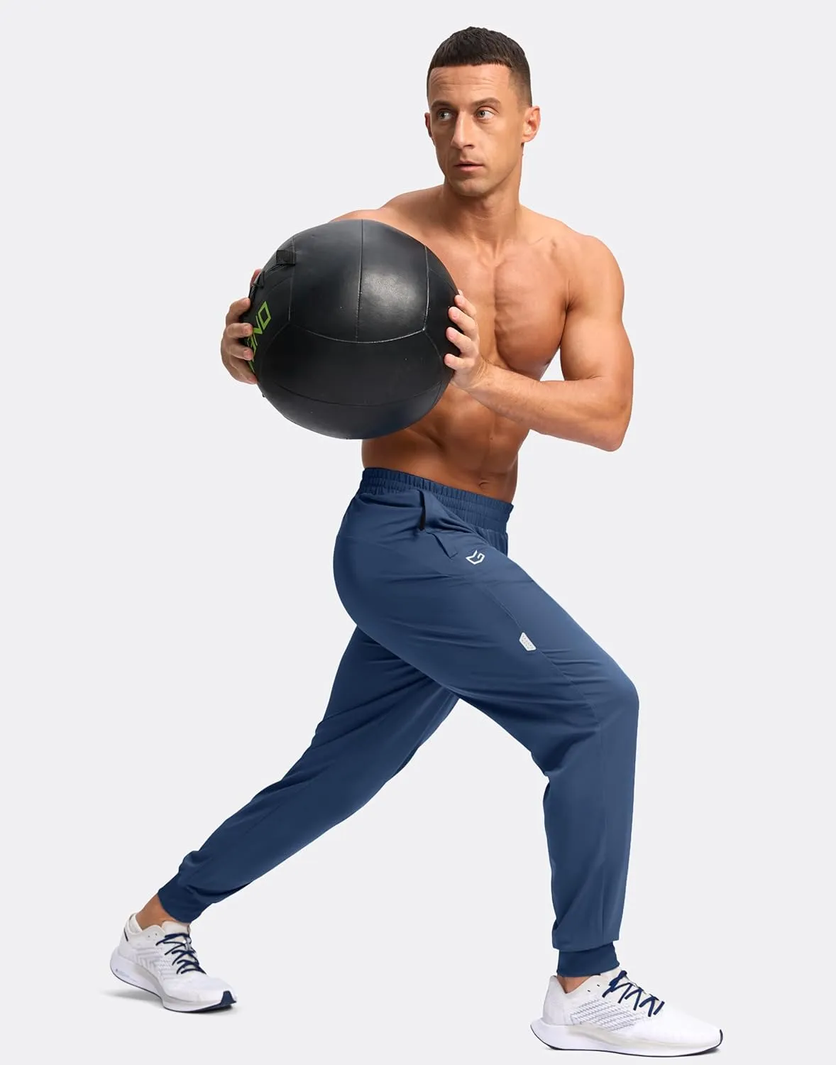 G Gradual Men's Joggers with Zipper Pockets Lightweight Athletic Workout Pants Quick Dry Sweatpants for Men Running Hiking