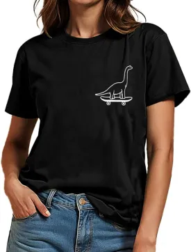 Graphic Tees for Women Cute Funny Animal Graphic T-Shirt Teen Girls Summer Short Sleeve Casual Tops Trendy