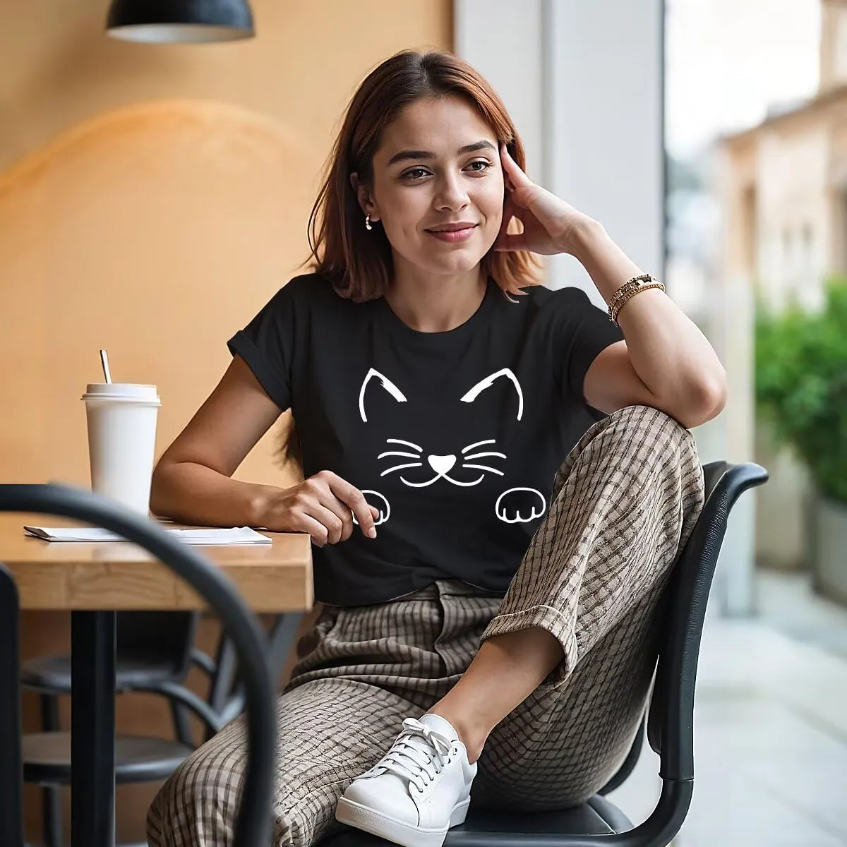 Graphic Tees for Women Cute Funny Animal Graphic T-Shirt Teen Girls Summer Short Sleeve Casual Tops Trendy