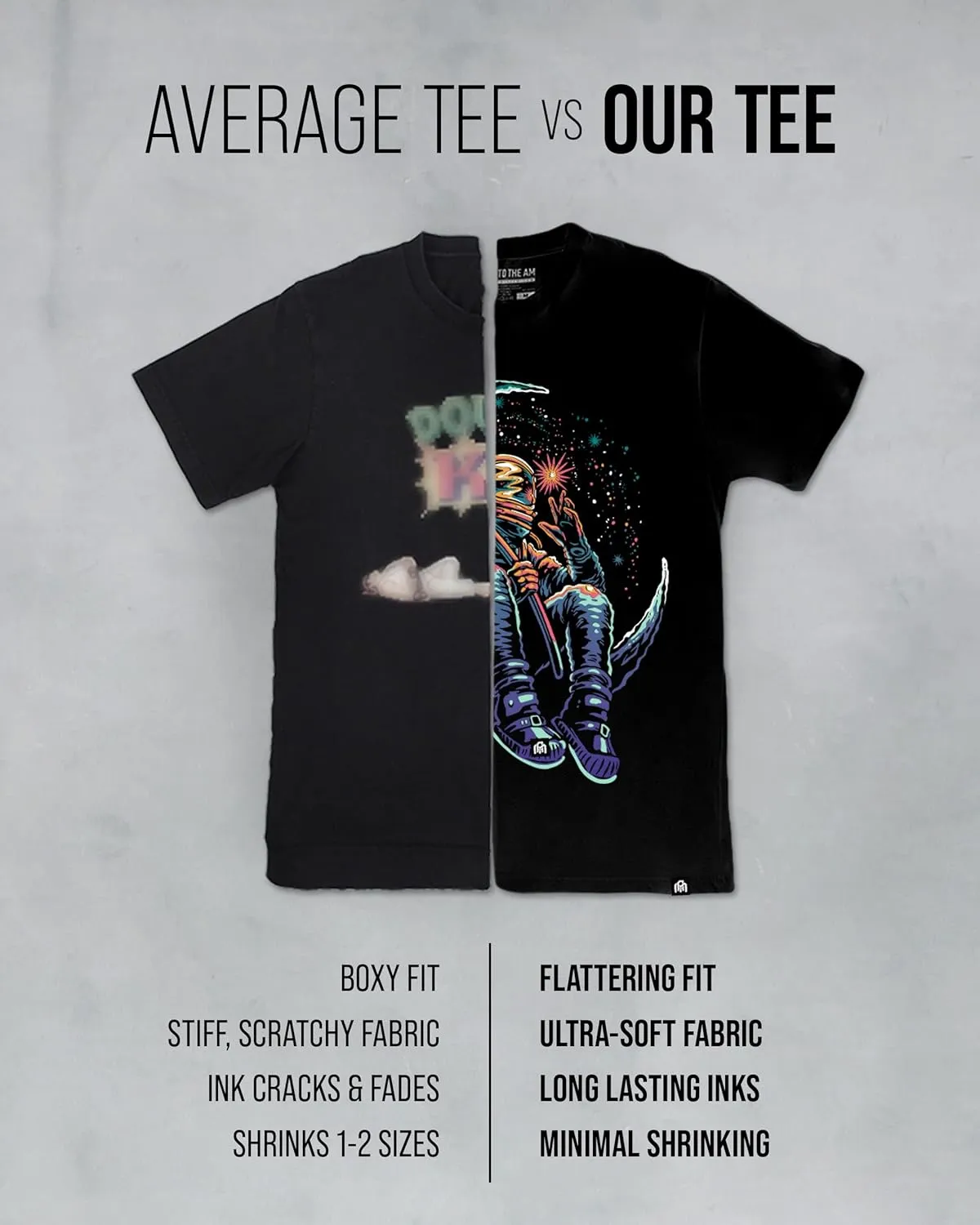 INTO THE AM Graphic Tees for Men S - 4XL Premium Short Sleeve Colorful T-Shirts Trippy Space Designs