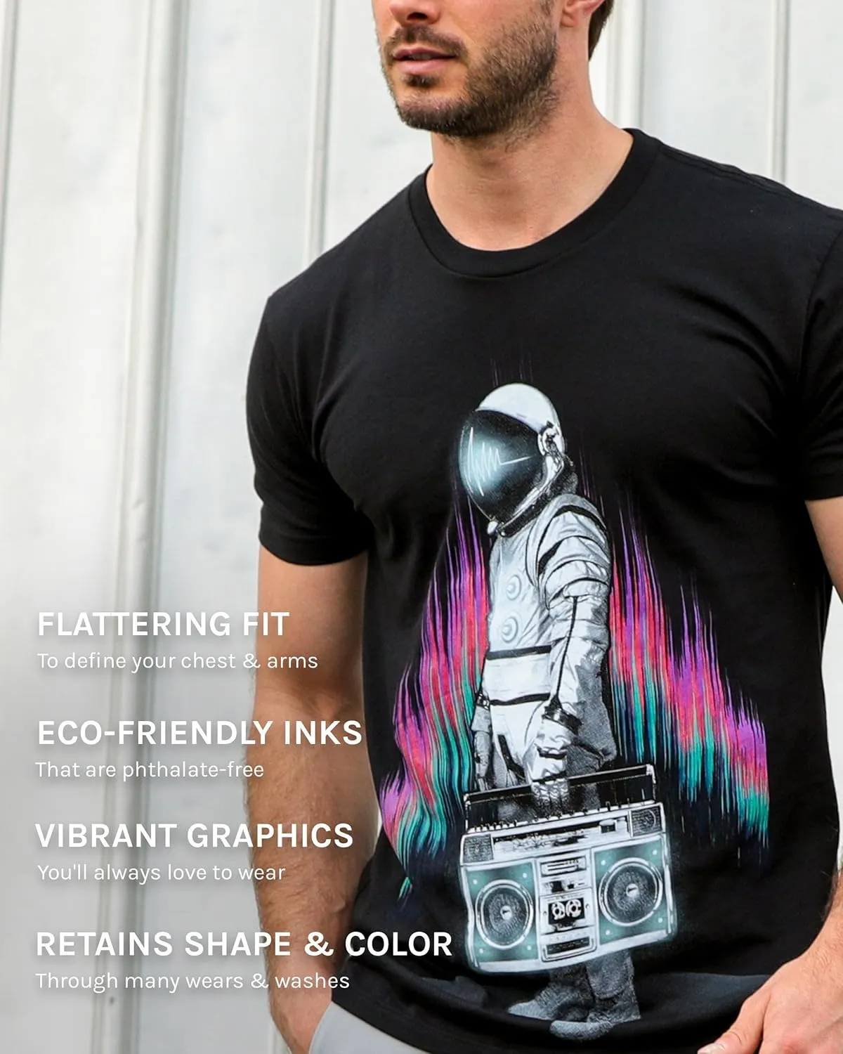 INTO THE AM Men's Graphic Tees S - 4XL Cool Lightweight Fitted Printed Design T-Shirts Nature