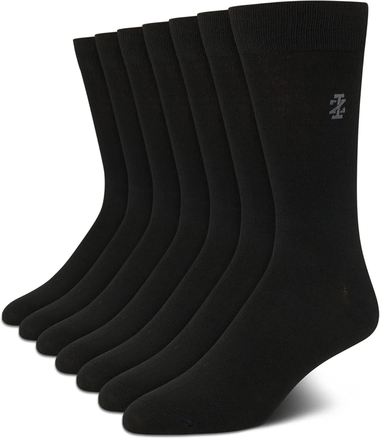 IZOD Mens Dress Socks - 7 Pack Lightweight Stretch Stay Up Cuff Mid-Calf Crew Socks for Men (6-12.5)