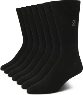 IZOD Mens Dress Socks - 7 Pack Lightweight Stretch Stay Up Cuff Mid-Calf Crew Socks for Men (6-12.5)