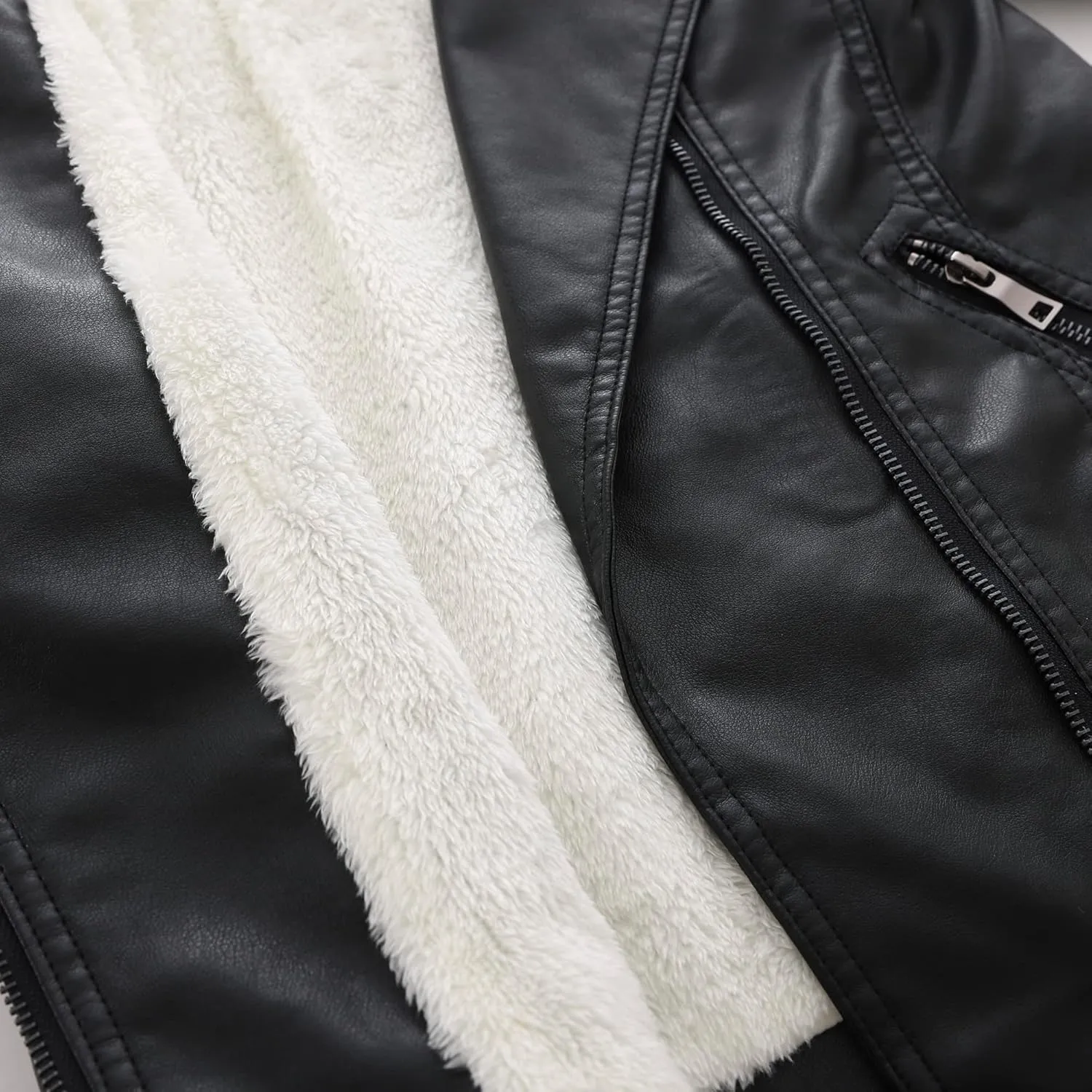 LJYH Children Collar Motorcycle Faux Leather Coats Kids Bomber PU Soft Leather Jackets
