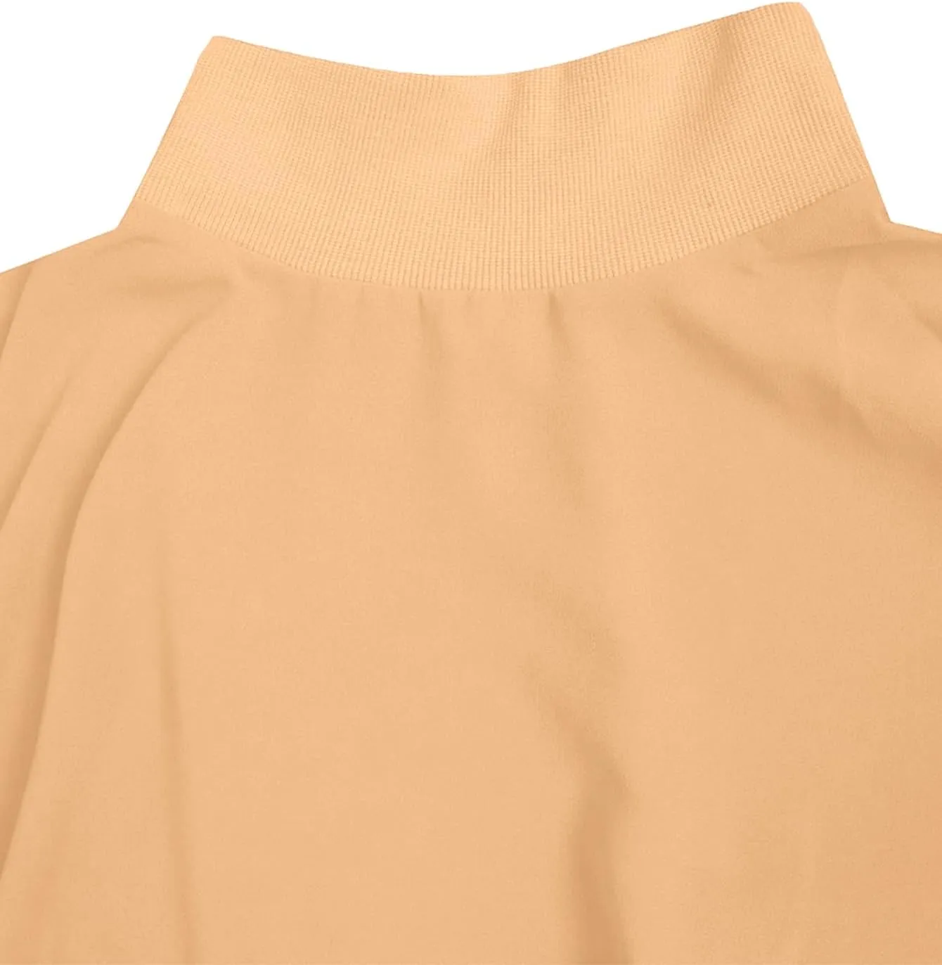 LYANER Women's Mock Neck Asymmetrical High Low Balloon Long Sleeve Long Shirt Blouse Tunic Top