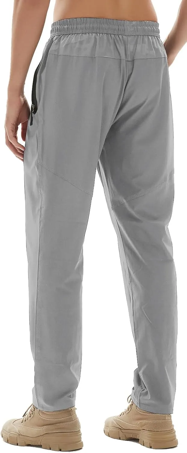 Men's Athletic Hiking Pants Lightweight Quick Dry Travel Fishing Joggers Running Workout Active Track Pants