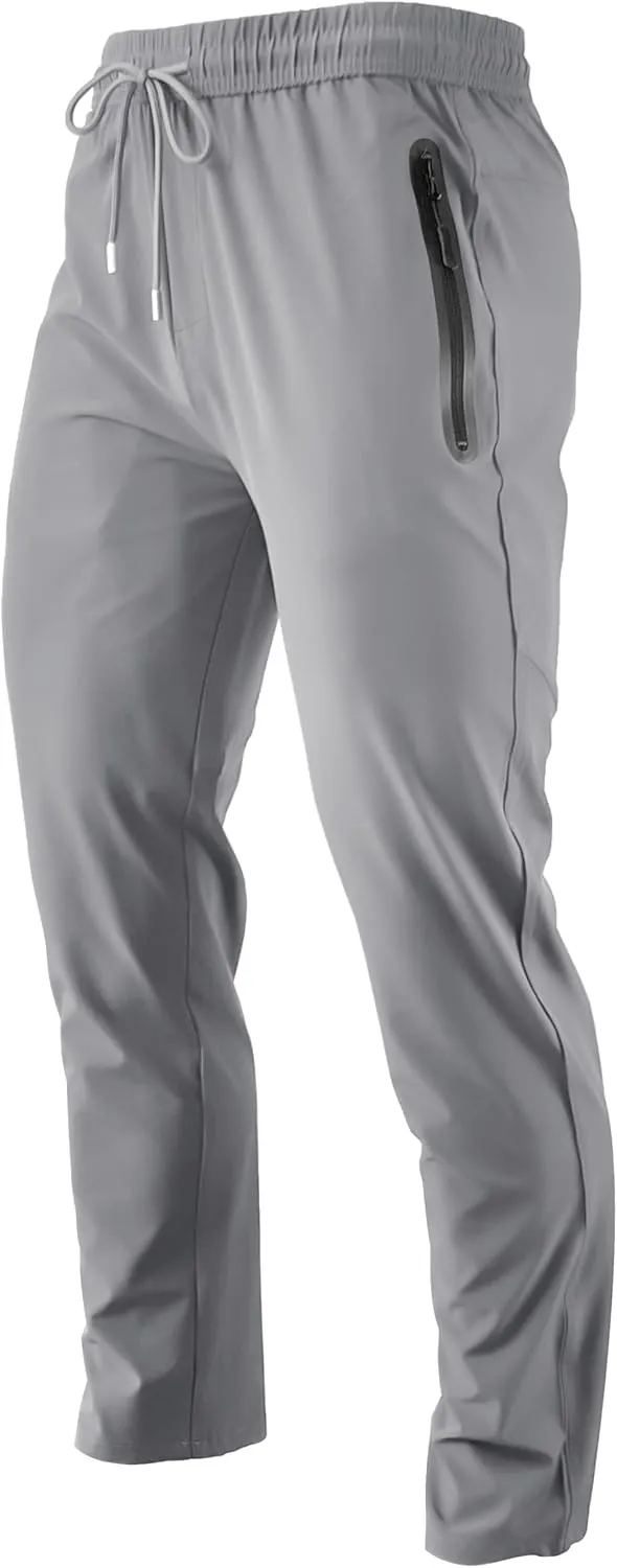 Men's Athletic Hiking Pants Lightweight Quick Dry Travel Fishing Joggers Running Workout Active Track Pants