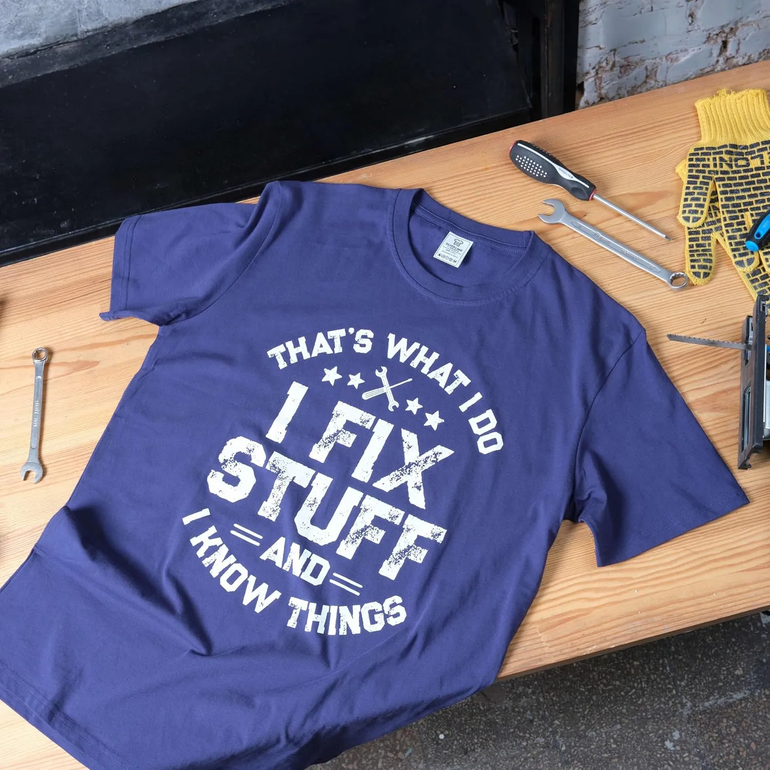 Men's Funny I fix Stuff T-Shirt Mechanic Engineer Garage Tee Shirt