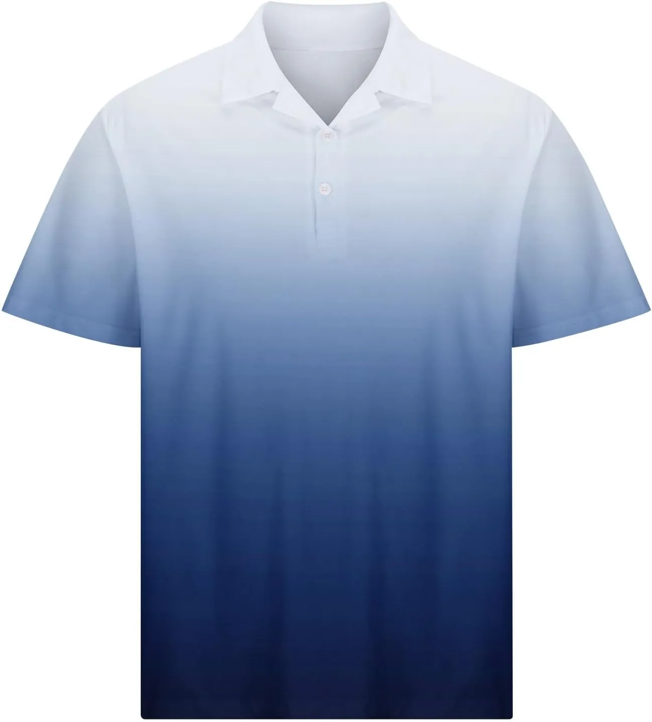 Mens Polo Shirts Short Sleeve Sport Golf Tennis T Shirt Quick Dry Athletic Workout Polo Shirt Gradient Blouse
