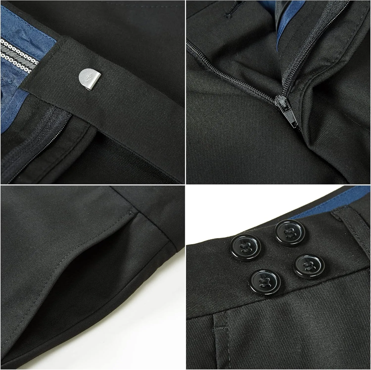 Men's Slim Fit 2 Piece Suit Double Breasted Business Wedding Prom Tuxedo Suits Blazer & Pants Set