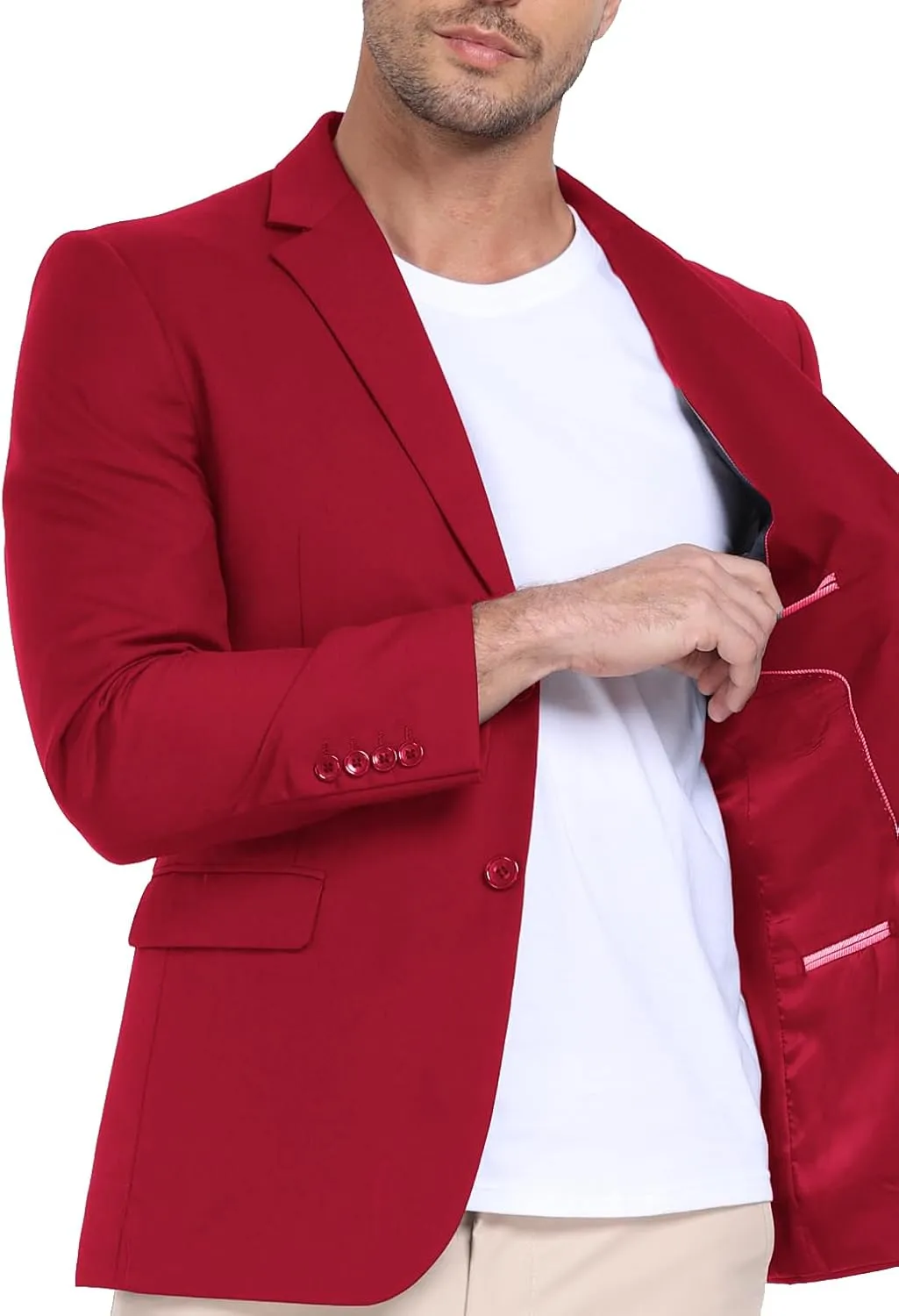 Mens Suit Jacket Slim Fit Blazer for Men Business Suit Blazer Lightweight Casual Sport Coats for Daily Summer Wedding