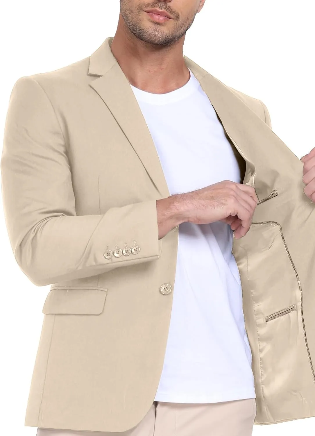 Mens Suit Jacket Slim Fit Blazer for Men Business Suit Blazer Lightweight Casual Sport Coats for Daily Summer Wedding